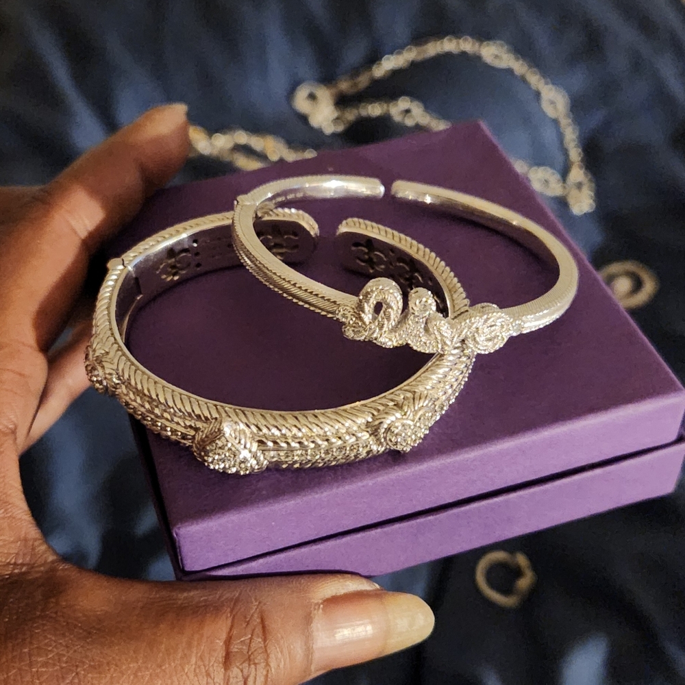 Judith Ripka Sterling Silver "Live" Bracelet